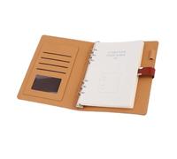 Duokon A5 Binder PU Leather Refillable Notebook with Magnetic Closure 6 Card Pockets 1 Pen Loop for Journaling Budget Planning Travel Notes Students Professionals