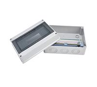 Duokon Distribution Box, ABS PC 8 Way Breaker Junction Box IP65 Transparent Lid, Wall Mount Cover 200 X 155 X 90mm for Indoor Outdoor Power Distribution and Communication