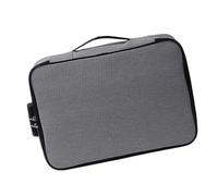 Duokon Document Storage Bag Cationic Fabric Card Holder Case with Lock Large Capacity Multifunction Document Organizer for Travel Office Home Users