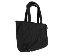 Duokon Lightweight Puffer Tote Bag for Women with Luggage Strap | Black Work Handbag, Carry On 13" Laptop Computer Purse, Quilted Shoulder Bag for Travel College Gym Commute Daily Use