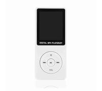 Duokon MP4 Player, ABS Portable Digital Audio Player with 1.8in TFT Screen, Built in Speaker, FM Radio, Recording, Supports 32GB TF Card for Learning and Entertainment (White)