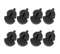 Duokon Single Hole Violin Mute Rubber Practice Silencer Set of 8 Adjustable Tourte Shape Noise Reduction Accessory for Violin Viola Fiddle Late Night Practice Shared Spaces (Black)