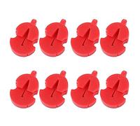 Duokon Single Hole Violin Mute Rubber Practice Silencer Set of 8 Adjustable Tourte Shape Noise Reduction Accessory for Violin Viola Fiddle Late Night Practice Shared Spaces (Red)