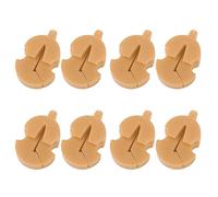Duokon Single Hole Violin Mute Rubber Practice Silencer Set of 8 Adjustable Tourte Shape Noise Reduction Accessory for Violin Viola Fiddle Late Night Practice Shared Spaces (Brown)