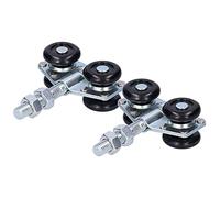 Duokon Sliding Door Roller, Glass Hanging Round Shower Door Rail Trolley, Black