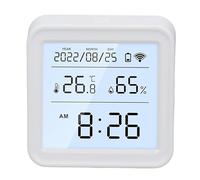 Duokon WiFi Temperature Humidity Monitor, ABS Digital Hygrometer with HD Display, App Remote Control, CSV Export, Voice Query, for Home Basement Bedroom Baby Room