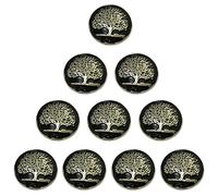 Duolai 10pcs Simple Art Life Tree Buttons Craft Leather Decorative Accessories Conchos Metal Stud Screw Back Rivet DIY Shoes Bag Belt