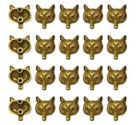 Duolai 20pcs Antique Gold Fox Carving Craft Purses Leather Decoration Conchos Buttons Metal Stud Screw Back Rivet Personality Handmade Leather Product Accessories