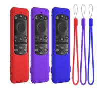 DUOLAXMENG Silicone Case for Samsung TM2560E Remote Control, Compatible with 2025 Neo QLED Smart TV Remote BN59-01432A BN59-01432J BN59-01455A (Red+Purple+Blue)
