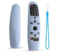 DUOLAXMENG Sleeve for LG Magic TV Remote AN-MR600/MR650/MR19BA/MR20GA Anti-Slip Silicon Remote Cover with Lanyard (Glow Blue)