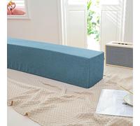 DUOLEH Bed Gap Filler with Removable Cover, High Density Mattress Gap Filler, Rectangle Headboard Pillow Cushion, Mattress Extender for King/Single/Queen Bed (220x20x15cm,Dark blue)