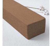DUOLEH High Density Bed Gap Filler, Rectangle Bolster Support Pillow, Foam Rectangle Bolster with Removable Cover, Mattress Extender For Full/Twin/Queen/King Bed (160x8x15cm,Coffee)