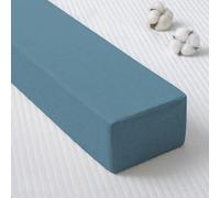 DUOLEH High Density Bed Gap Filler, Rectangle Bolster Support Pillow, Foam Rectangle Bolster with Removable Cover, Mattress Extender For Full/Twin/Queen/King Bed (120x15x8cm,Blue)