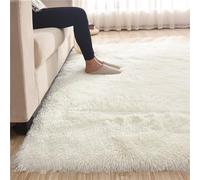 DUOLEH Large Area Rugs Fluffy Floor Mat Floor Carpets Indoor Carpets | 200x300cm, Shaggy Cream Area Rug Modern, Non-Slip Washable, for Living Room/Nursery/Dorm/Bedroom/Playroom