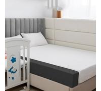 DUOLEH Large Bed Gap Filler Twin Bed Connector Mattress Extender for Gap Between Headboard and Wall Side, Thick Sofa Bolster Support Pillow Washable Rectangle Filler (100x10x5cm,Black)