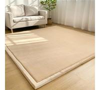 DUOLEH Modern Area Rug, Large Baby Play Floor Mat, Area Rug Stain Resistant, Soft Short Pile Floor Carpet with Non Slip Bottom, Carpet Mat for Yoga, Exercise, Crawling (120x170cm,Camel)