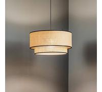 Duolla Boho jute pendant light & black Ø45cm 1-bulb