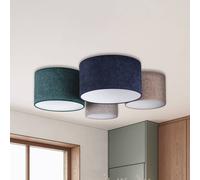 Duolla Boucle ceiling light, blue/green/cappuccino/grey, 75 cm