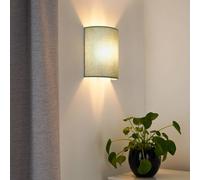 Duolla Celine wall light, sage, fabric, E27