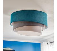 Duolla Pastel Trio ceiling lamp, 60 cm, turquoise/grey/light grey