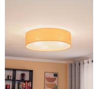 Duolla Roller ceiling lamp, orange, Ø 50 cm, fabric