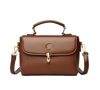 DuomaiJJ Crossbody Bag Retro Color-block Small Square Handbag Versatile For Commuting-brown