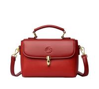 DuomaiJJ Crossbody Bag Retro Color-block Small Square Handbag Versatile For Commuting-red