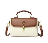 DuomaiJJ Crossbody Bag Retro Color-block Small Square Handbag Versatile For Commuting-white