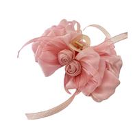 DuomaiJJ Hair Claw Clips 2-pack Black And White Rose Oversized Bow Hairpin Back Of The Head Ornament Clip-pink