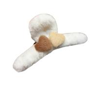DuomaiJJ Hair Claw Clips 2-pack Love Clip For Women Autumn And Winter Head Ornament Back Of The Hairpin-white