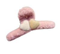 DuomaiJJ Hair Claw Clips 2-pack Love Clip For Women Autumn And Winter Head Ornament Back Of The Hairpin-pink