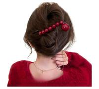 DuomaiJJ Hair Claw Clips 2-pack Women's Back Of Head Bun Hairpin Red Flower Hairpin-4