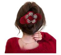 DuomaiJJ Hair Claw Clips 2-pack Women's Back Of Head Bun Hairpin Red Flower Hairpin-6