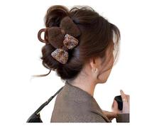 DuomaiJJ Hair Claw Clips 2-pack Women's Bow Hairpin For The Back Of Head Autumn And Winter-brown