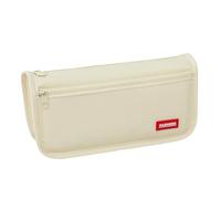 DuomaiJJ Pencil Case 2 Pack Large Capacity Solid Color Primary School Student Bag-bee White