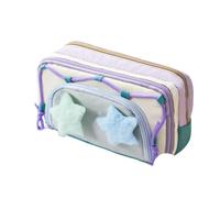DuomaiJJ Pencil Case Cute and High-Value Large-Capacity Portable Multi-Functional Storage Case-Purple Gray