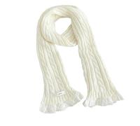 DuomaiJJ Scarf For Women Winter Women's Warm Lace Knitted Cable Knit Neck Warmer-white-one Size Fits All