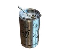 DuomaiJJ Water Bottle Ice Cup Insulated Cold Keeping Stainless Steel Coffee Portable Large Capacity-1-600ml