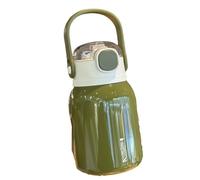 DuomaiJJ Water Bottle Stainless Steel Cup Outdoor Small Portable Straw Big Belly Cup-green-500ml