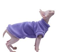 DUOMASUMI Hairless Cat Clothes Warm, Comfortable Cat Apparel for Sphynx Cats, Devon Cats, Cornish Cats and Small Cats (Purple, X-Small)