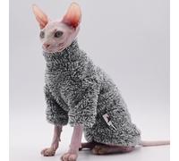 DUOMASUMI Soft Warm Winter Cat Clothes - Fleece for Sphynx, Devon Rex, Konis Cats (Small)