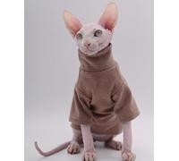 DUOMASUMI Sphynx Cat Clothes Self-Heating Warm Thermal Underwear for Hairless Cats, Kittens and Small Dogs (Grey-M)