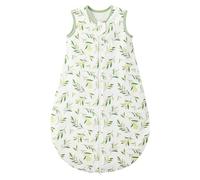 Duomiaomiao Baby Sleeping Bag 1.0 Tog Sleep Sack, Baby Sleeping Bag 100% Cotton All Years Round Baby Wearable Blanket Unisex Toddler Newborn Sleep Bag 0-6 Months, Green Leaves