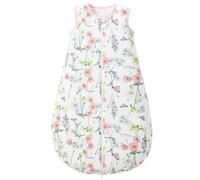 Duomiaomiao Baby Sleeping Bag 1.5 Tog, 100% Cotton Baby Wearable Blanket, Unisex Sleep Sack for 6-18 Months Girl Boy, Large Flower