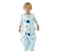Duomiaomiao Baby Sleeping Bag 2.5 TOG, 100% Cotton Sleeping Bag with Legs Warm Baby Sleeping Bag with Feet for 36-48 Months Toddler Sleeping Bag, elephant