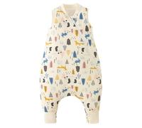 Duomiaomiao Sleeping Bag with Legs, 100% Cotton 1.5 Tog Baby Sleep Bag Toddler Sleeping Sack with Feet for 6-12 Months Boys Girls, Panda