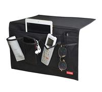 DuomiW 6 Pockets Bedside Storage Organizer, Beside Caddy, Table Cabinet Storage Organizer, TV Remote Control, Phones, Magazines, Tablets, Accessories (Black)