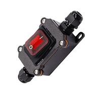 Duontyye 1 Piece Waterproof Inline Switch IP67 Waterproof Inline Switch Smart Switches 12V DC 20A High Current Power Waterproof Switch
