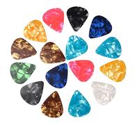 Duontyye 100 PCS Guitar Picks 0.46mm Thickness Celluloid Guitar Pick Plectrums for Bass, Acoustic Guitars 30X26MM