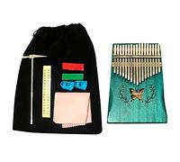 Duontyye 17 Keys Kalimba Pattern Thumb Piano Mahogany Body Musical Instrument 17 Keys Kalimba Children's and Girls'Styles